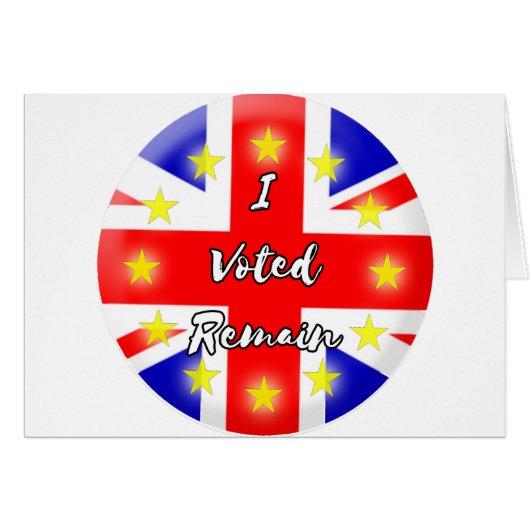 I voted Remain History Cards (Front Horizontal)