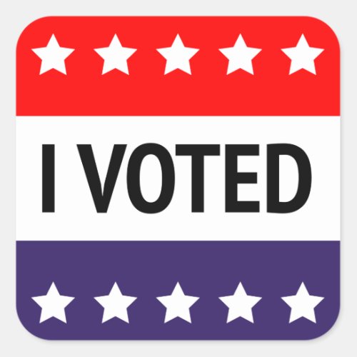 I Voted Square Sticker