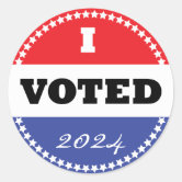 1 inch Permanent Voting Sticker Packs, 240/Pack, 2024