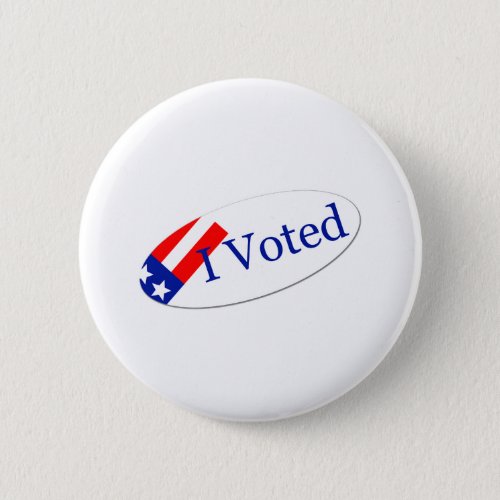 I Voted Sticker Pinback Button