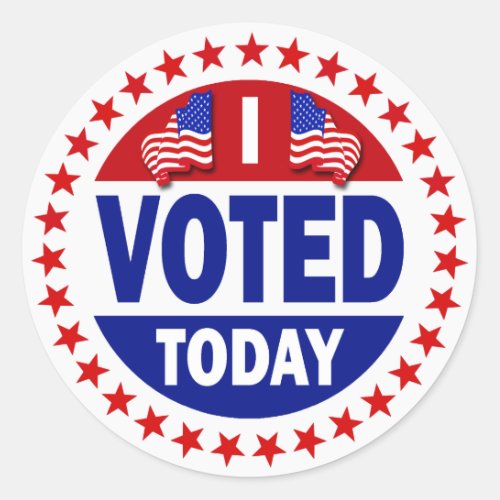 I Voted Today Classic Round Sticker