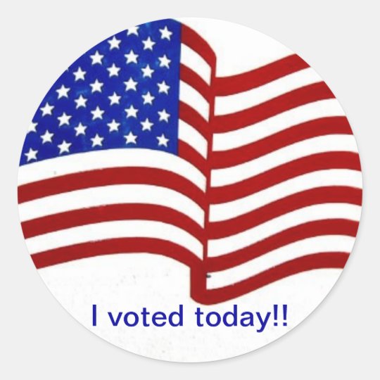 I voted today Sticker | Zazzle.com