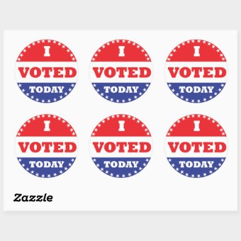 I Voted Today Sticker | Zazzle