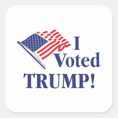 I Voted Trump Square Sticker