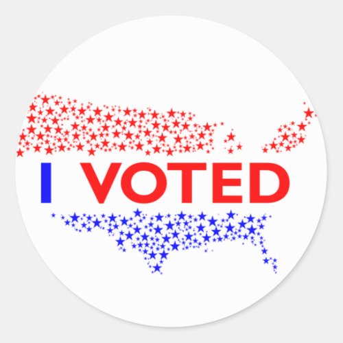 I Voted USA Circular Sticker