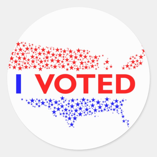 I Voted USA Circular Sticker (Front)