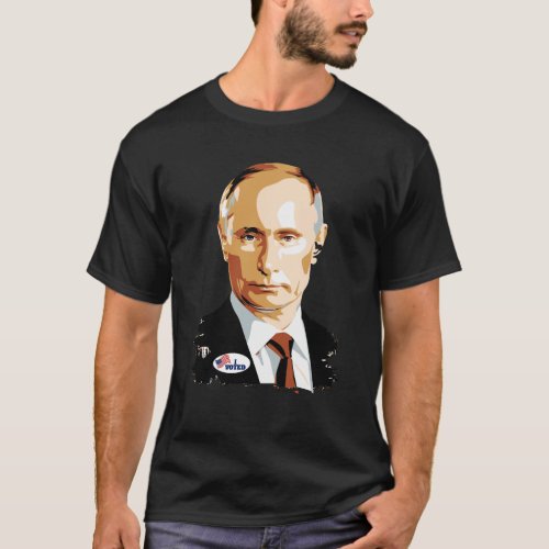 I Voted Vladimir Putin with USA I Voted Sticker T_Shirt