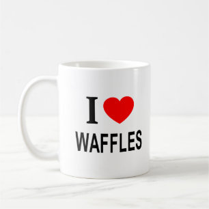 I ❤️ WAFFLES I LOVE WAFFLES I HEART WAFFLES COFFEE MUG