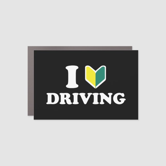 I Wakaba [Heart/Love] Driving Car Magnet (Front)