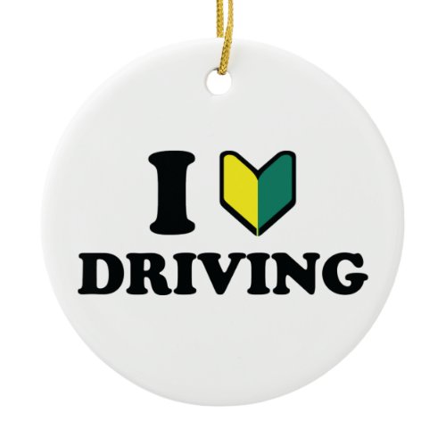 I Wakaba [Heart/Love] Driving Ceramic Ornament