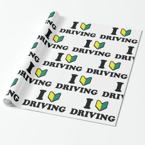 I Wakaba HeartLove Driving Wrapping Paper