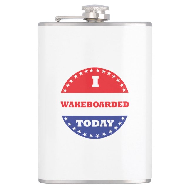 I Wakeboarded Today Flask (Front)