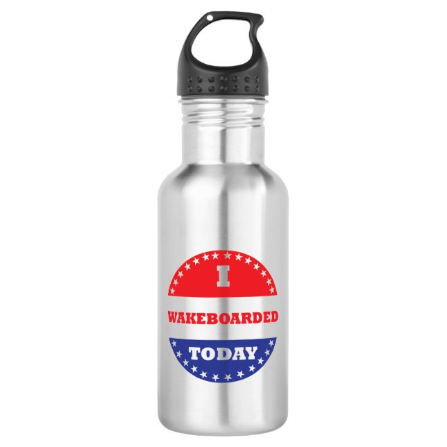 I Wakeboarded Today Stainless Steel Water Bottle (Front)