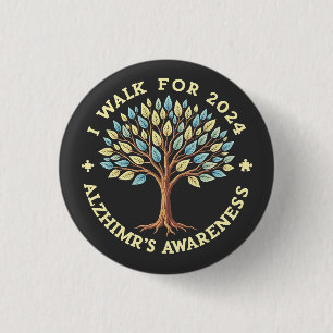 I Walk for 2024 Alzheimer’s Awareness Month Button