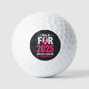 I Walk For 2025 Breast Cancer Men's Basic T-Shirt Golf Balls