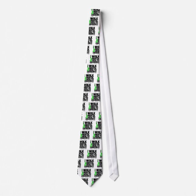 I Walk For Mental Health Awareness Tie (Front)