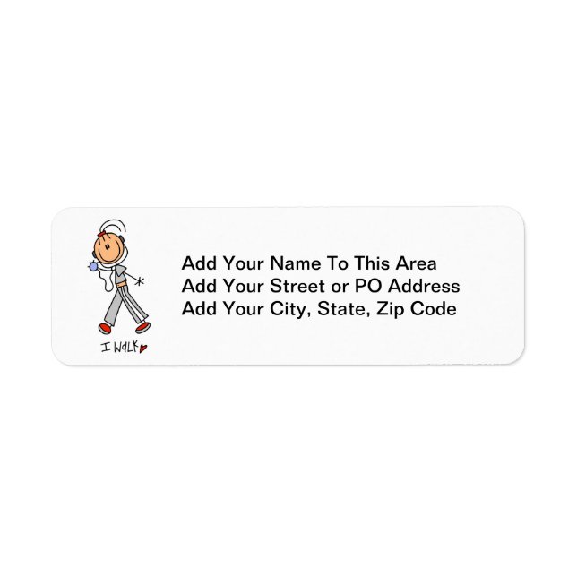 I Walk Label (Front)