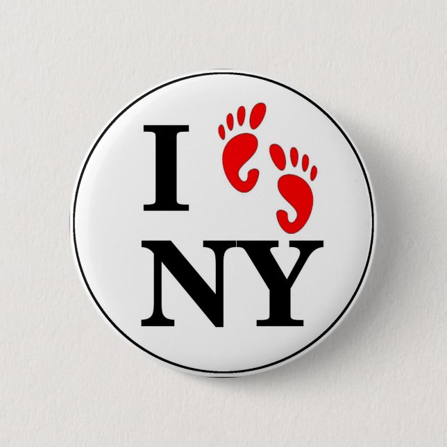 I Walk NY Pinback Button (Front)