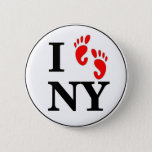 I Walk NY Pinback Button