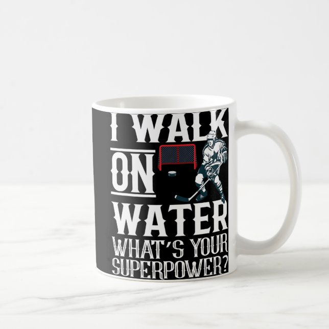 I Walk on Water Ice Hockey Tee Men Women Youth  Coffee Mug (Right)