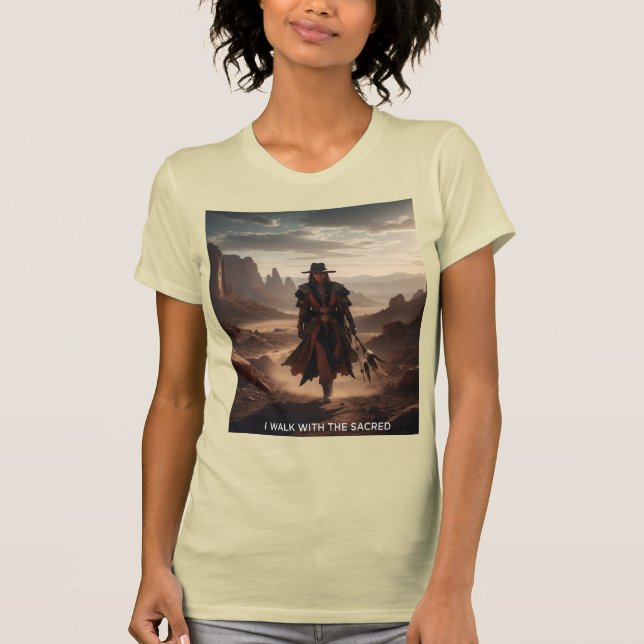 I Walk With The Sacred Spiritual Journey Art T-Shirt (Front)
