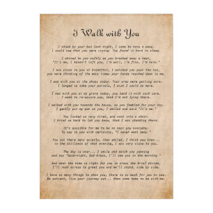 I Walk with You Dog Sympathy Poem Acrylic Print
