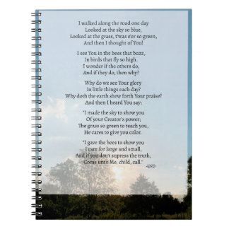 I Walked Along the Road Poem Notebook