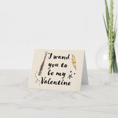 I Wand You To Be My Valentine Note Card