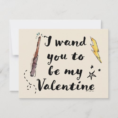 I Wand You To Be My Valentine Note Card