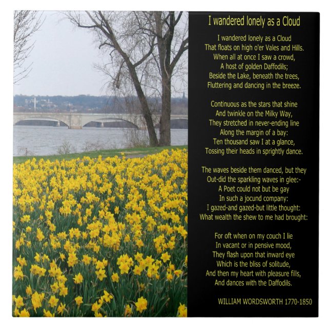 I WANDERED LONELY AS A CLOUD TILE (Front)