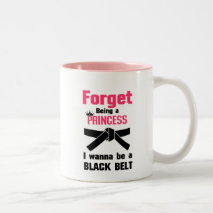 I Wanna Be A Black Belt Karate Tae Kwon Do Two-Tone Coffee Mug