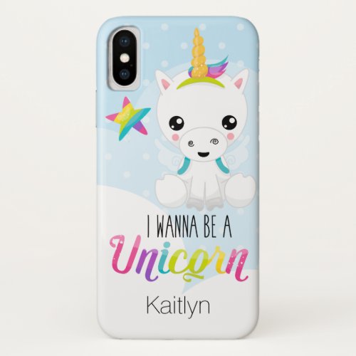 I Wanna Be a Unicorn Case_Mate iPhone X Case 5