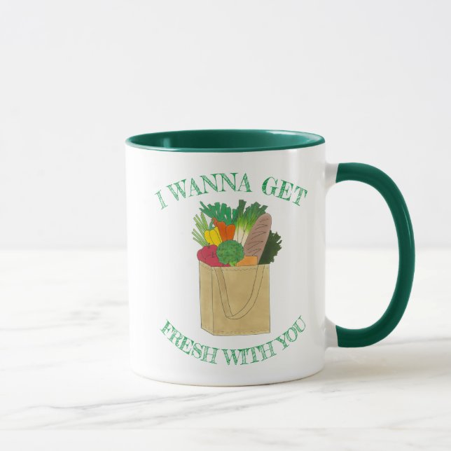 I Wanna Get Fresh With You Grocery Shopping Foodie Mug (Right)