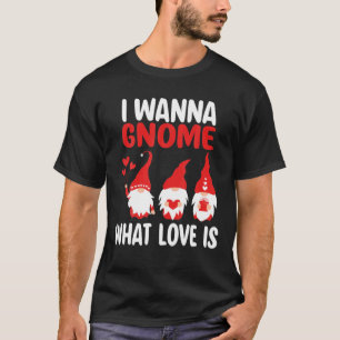 I Wanna Gnome What Love Is Funny Valentine's Day T-Shirt