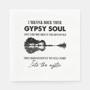 I Wanna Rock Your Gypsy Soul Hippie Guitar Napkins