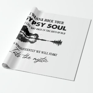I Wanna Rock Your Gypsy Soul Hippie Guitar Wrapping Paper