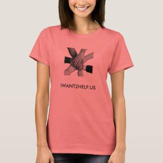 I Want 2 Help Ringer Tee - Ladies