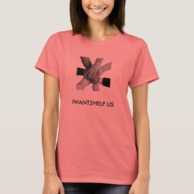 I Want 2 Help Ringer Tee - Ladies (Front)