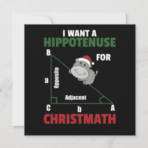 I Want A Hippo For Christmas Cute Hippos Invitation