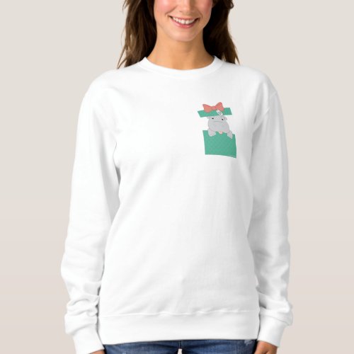 I Want a Hippopotamus for Christmas Pastel Sweatshirt