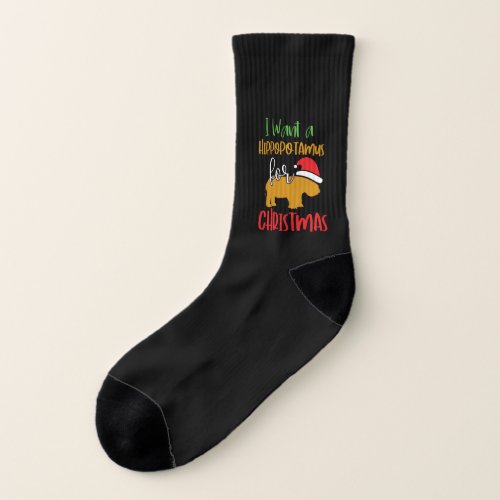 I Want A Hippopotamus For Christmas Socks