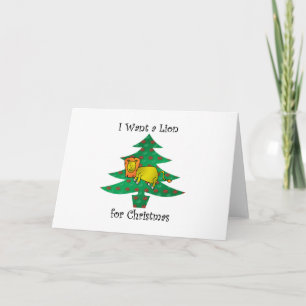 I want a lion for christmas holiday card