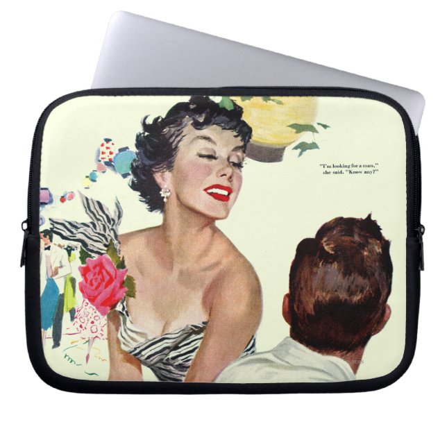 I Want a Man Laptop Sleeve (Front)