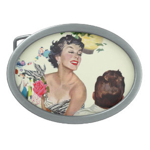 I Want a Man Oval Belt Buckle