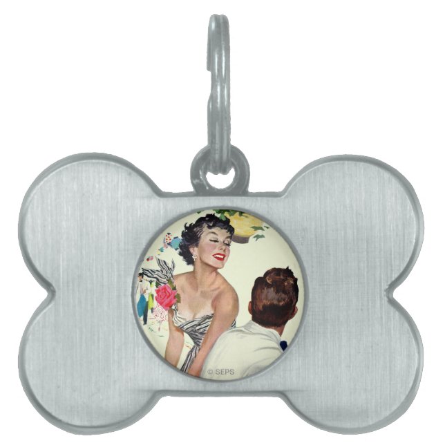 I Want a Man Pet Name Tag (Front)