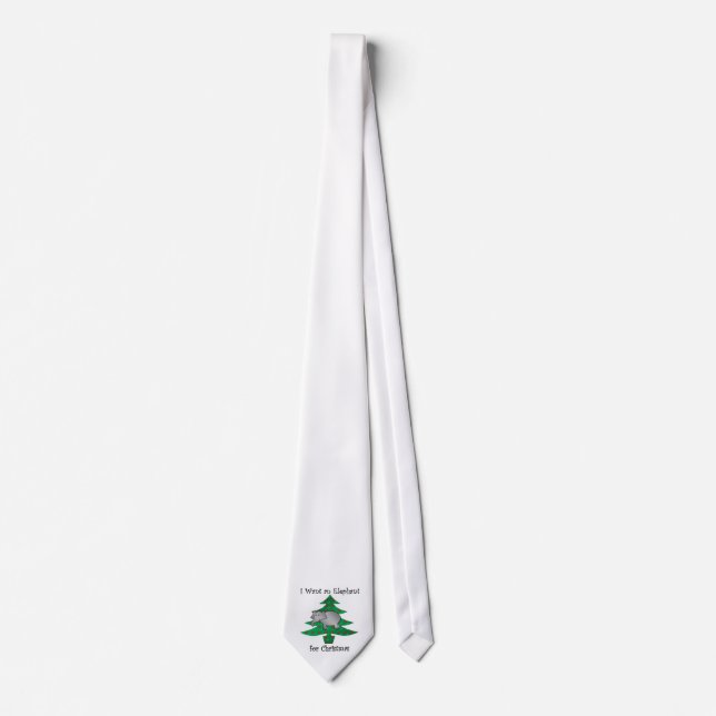 I want an elephant for christmas tie (Front)