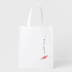 I want candy grocery bag