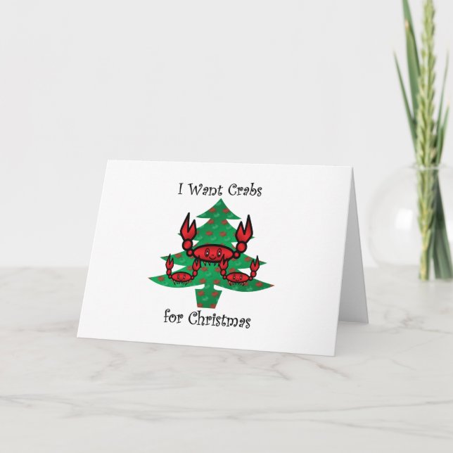 I want crabs for christmas holiday card (Front)