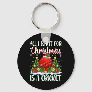 I Want For Christmas Is A Cricket Xmas Tree Lights Keychain
