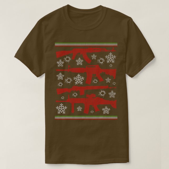 I Want Guns For Christmas Ugly Christmas Sweater  (Design Front)